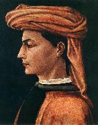 UCCELLO, Paolo Portrait of a Young Man wt painting